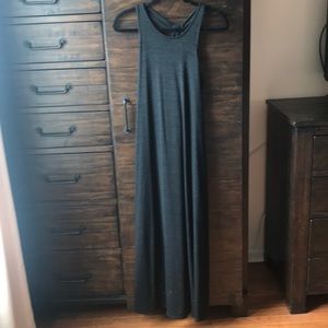 Black racer back maxi dress